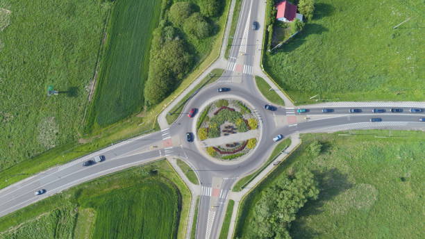 istock Roundabout on the national road 1152269577