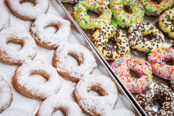 istock Set of different colorful glazed donuts 1152275350