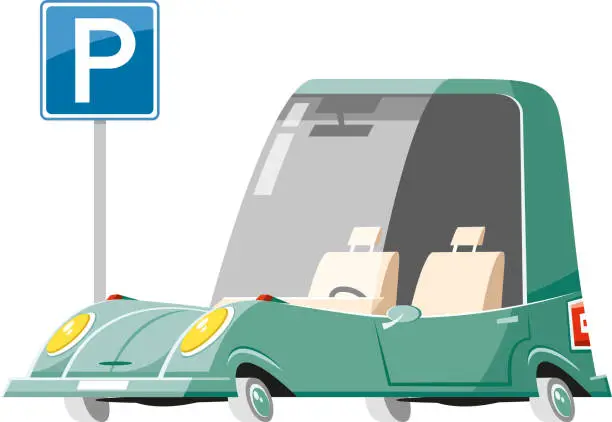 Vector illustration of Parked car