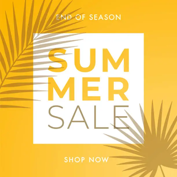 Vector illustration of Summer Sale design for advertising, banners, leaflets and flyers.