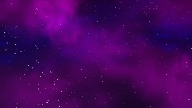Purple and blue dark starry space. Vector background of colorful nebula. Purple and blue dark starry space. Vector background of colorful nebula moon backgrounds stock illustrations