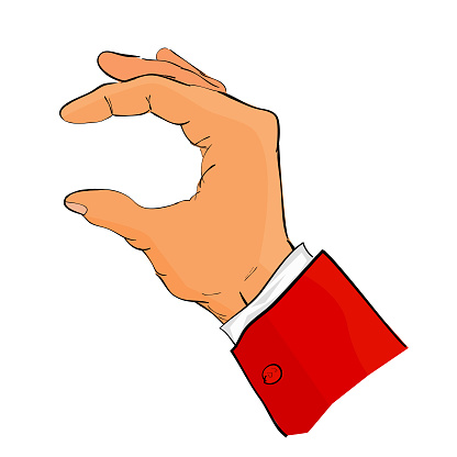 Simple Use Hand Simple Hand Draw Sketch 6 Gesture Using Red Tuxedo Hand Holding Picking ...