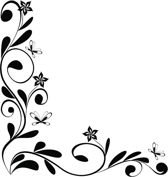 floral d'angle - Illustration vectorielle