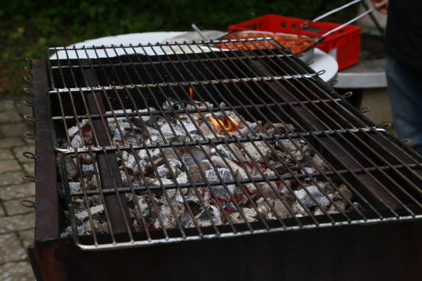 istock Kindling of fire for cooking on a grill 1152287885