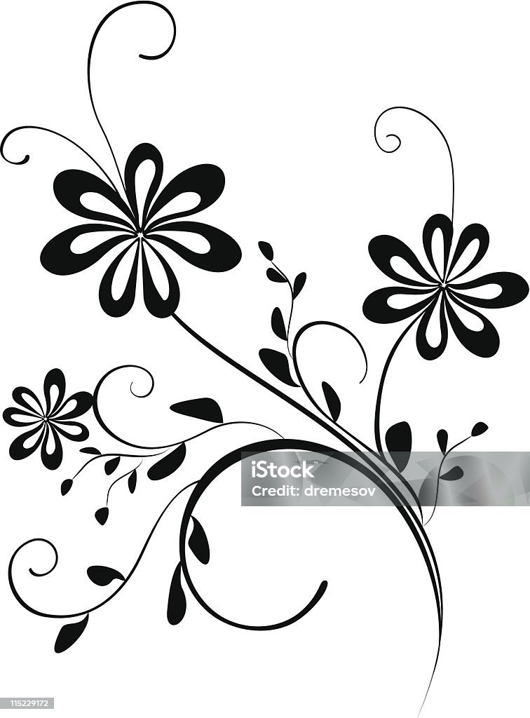 floral ornament - Lizenzfrei Biegung Vektorgrafik