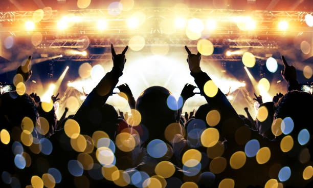 istock Concert crowd in front of a live stage 1152293739