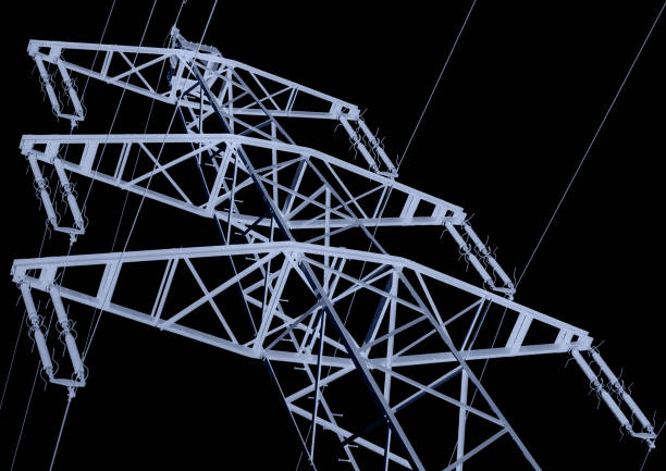 Blackout A photo shot, of an electrical pylon, processed on a rather surrealistic way, in order to optimizing it for book covers and posters. thriller film genre stock pictures, royalty-free photos & images