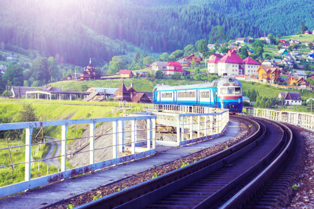 istock train in the Carpathians. Vorokhta, Ukraine. 