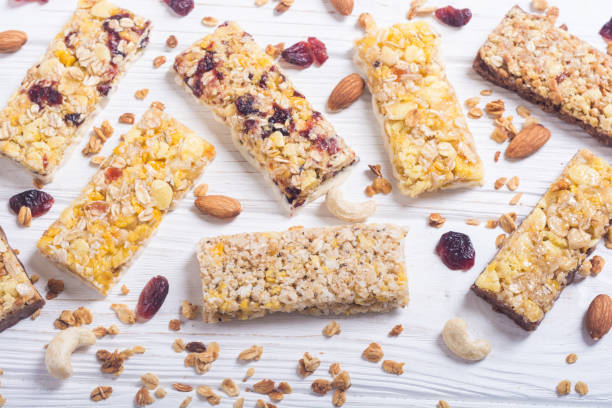 istock Healthy homemade snacks breakfast . Granola bars 1152307988