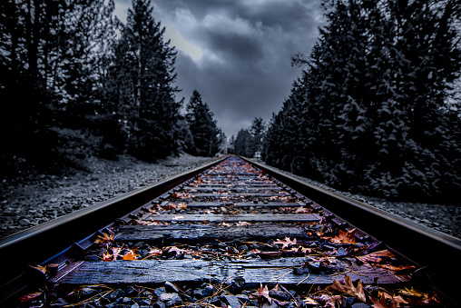 Abandoned railroad ominous