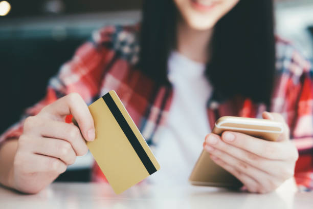 istock Customer shopping online pay by credit card. 1152329673