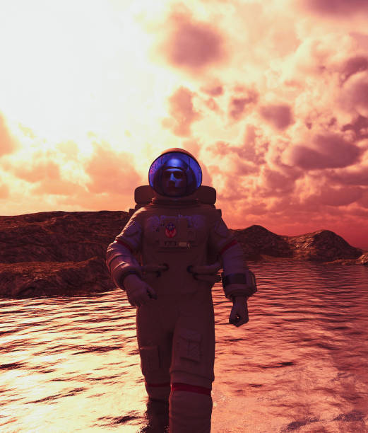 istock Astronaut walking in the water 1152329710