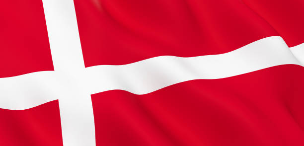 istock National Fabric Wave Closeup Flag of Denmark 1152330609
