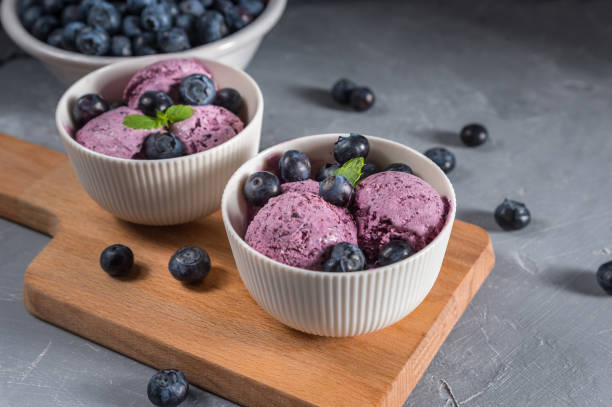 istock Ice-cream with blueberry and mint 1152333401
