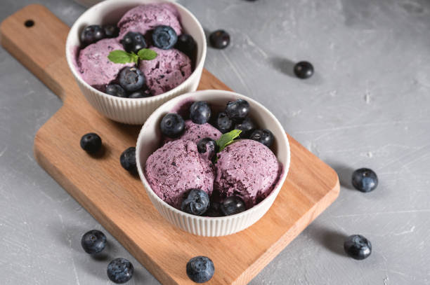 istock Ice-cream with blueberry and mint 1152333402