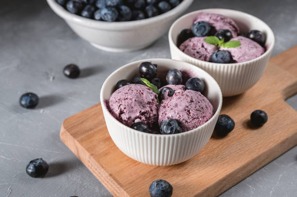 istock Ice-cream with blueberry and mint 1152333413