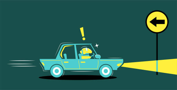 ilustrações, clipart, desenhos animados e ícones de homem de negócios que conduz o sentido inverso - car driving men reversing