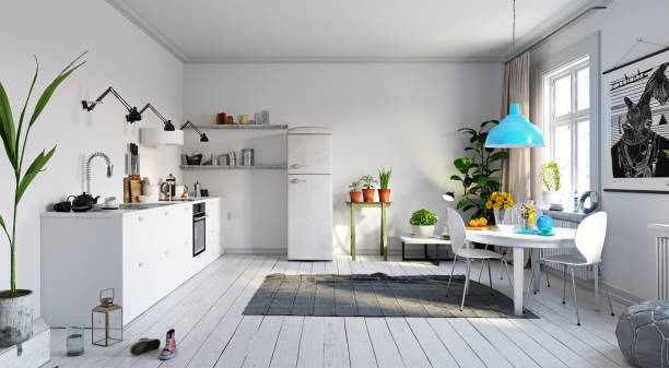 modern  living interior design. stock photo
