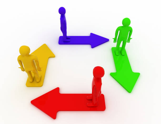 istock People Standing On Color Arrows 1152340533