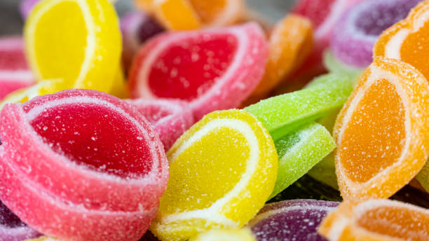 color of jelly - candy coated imagens e fotografias de stock