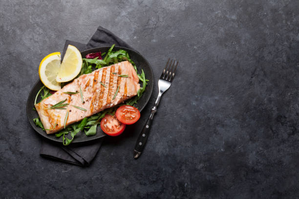 istock Grilled salmon fish fillet 1152350240