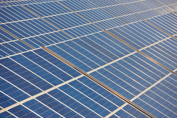 istock Solar panel plant. Sustainable renewable power energy. 1152352954