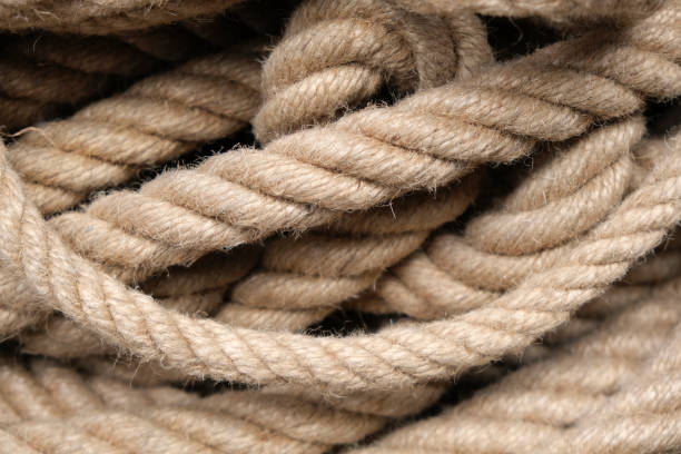 istock Close-up of coiled rope 1152365538