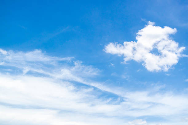 istock blue sky with cloud - Blue backdrop in the air for text 1152366996