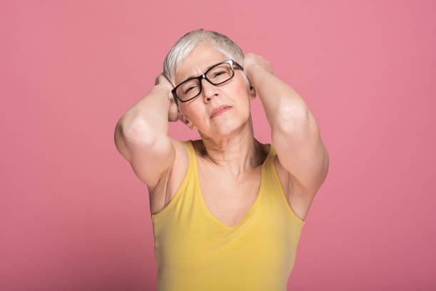 istock Woman with hands behind head 1152372222