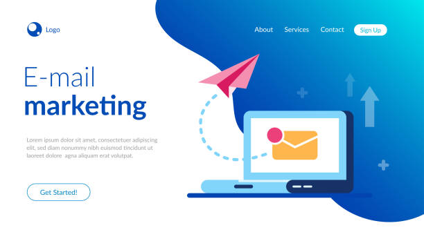 istock Email marketing concept. New close letter and paper aircraft on the laptop background. E-mail notification. Flat vector illustration. 1152372408
