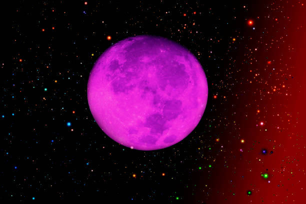 istock The violet moon against the background of space 1152375509