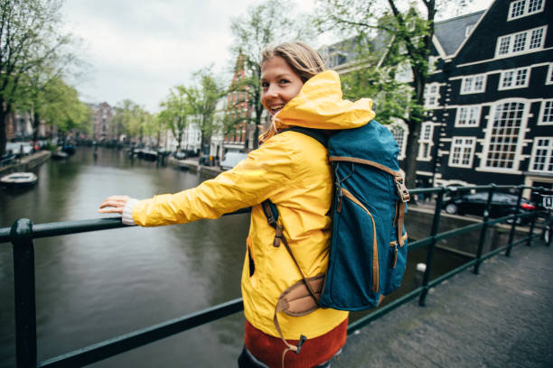 istock Rainy and cold day in Amsterdam 1152378164