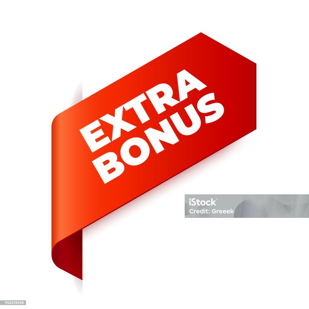 Bonus Ribbon Red Vector Banner Ribbon On White Background Left Bookmark Stock ...