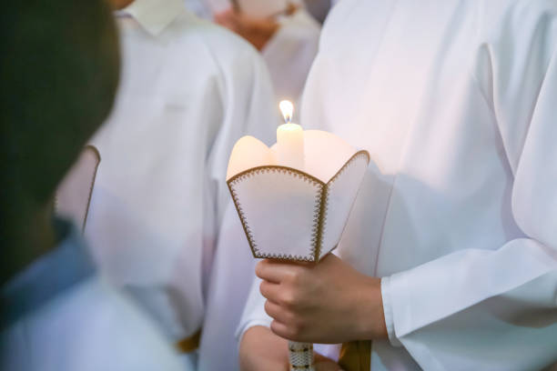 First holy communion stock photo