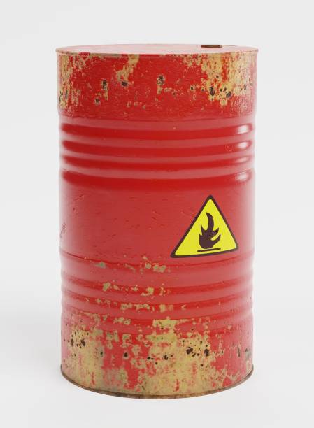 istock Realistic 3D Render of Flammable Barrel 1152384247