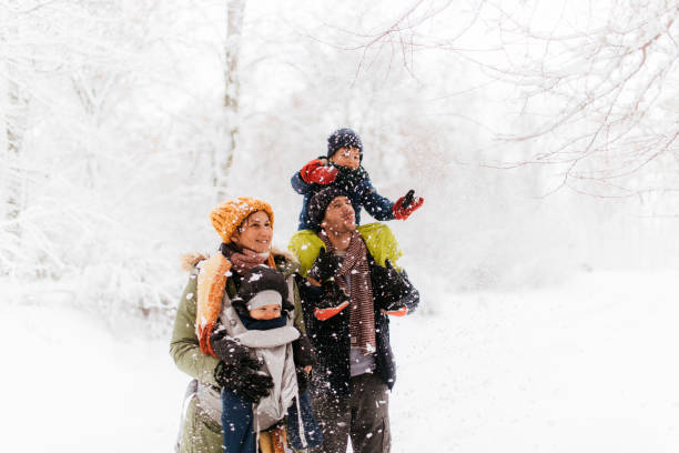 istock Happy family enjoying winter day 1152387912