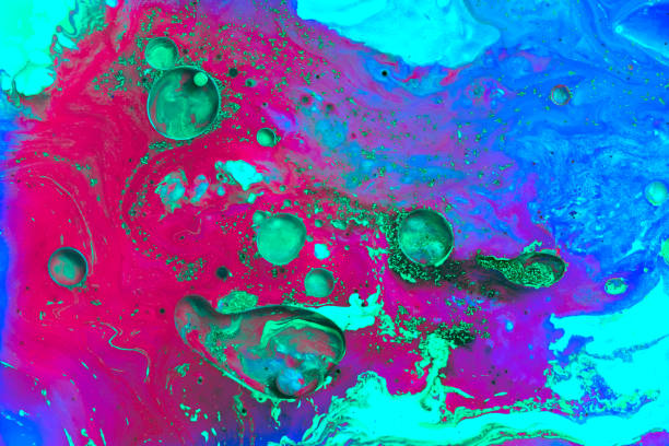 istock Multicolor neon backgrounds from acrylic paints. 1152389250
