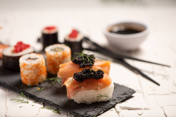 istock Shushi and black caviar 1152395523