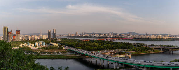 istock Panoramic view along the Han River in Seoul 1152396145