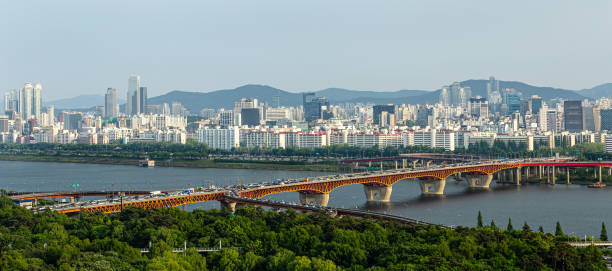 istock Panoramic view along the Han River in Seoul 1152396182