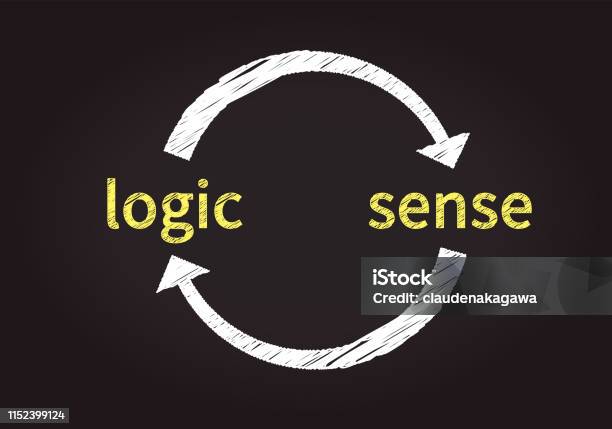 Hand Drawing Logic And Sense Image Vector Illustration Stock Illustration - Download Image Now