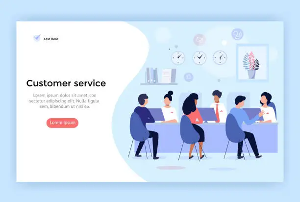 Vector illustration of Customer service.