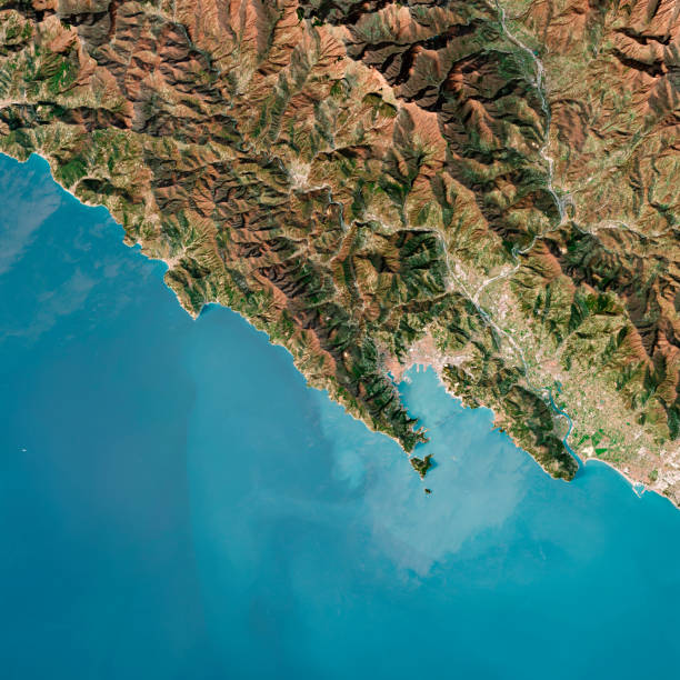 istock Cinque Terre Topographic Map Top View March 2019 1152403382