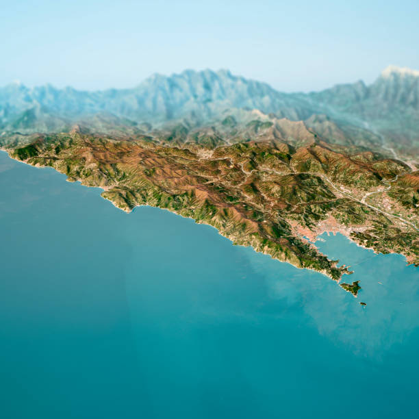 istock Cinque Terre 3D Render Horizon Aerial View From South March 2019 1152403394