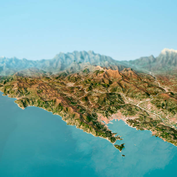 istock Cinque Terre 3D Render Horizon Topo View From South March 2019 1152403529