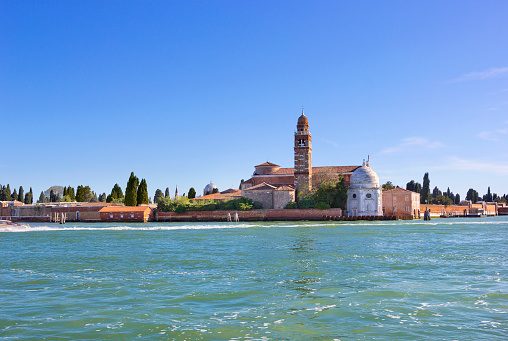 Cemetery island with church di San Michele in Isola in Venice, Italy