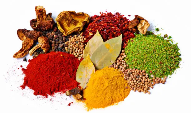 Photo of Set of spices, top view