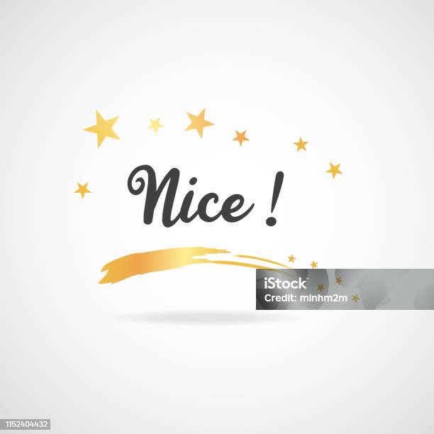 Using Nice Words Icon Nice Word Text Stock Illustration - Download Image Now - Art, Banner ...