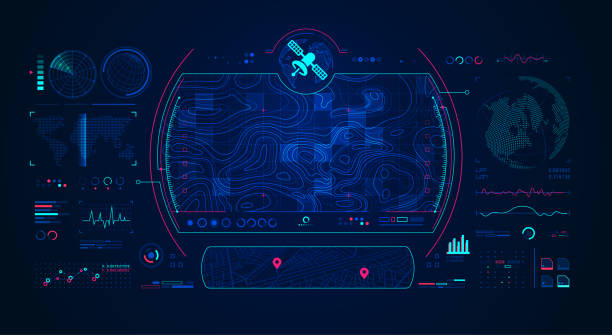 illustrations, cliparts, dessins animés et icônes de radar satellite - space surveillance