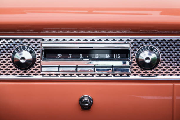 istock Old classic car radio in the dashboard 1152407458